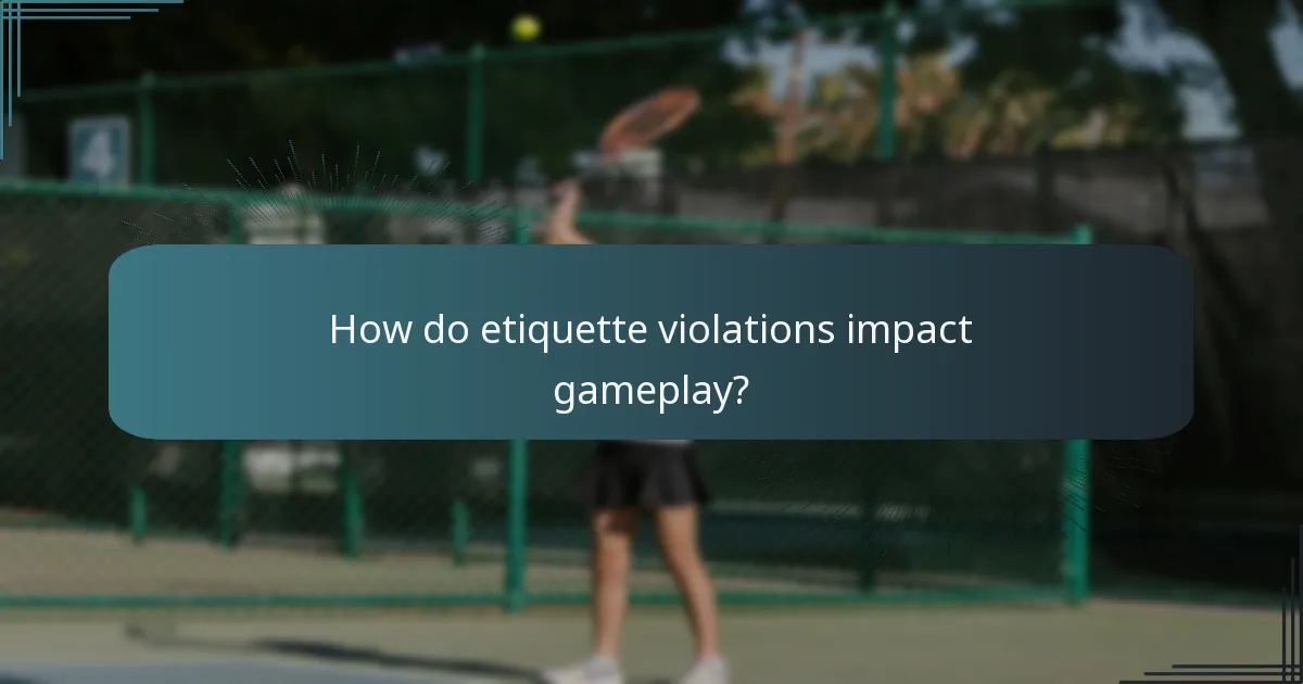 How do etiquette violations impact gameplay?