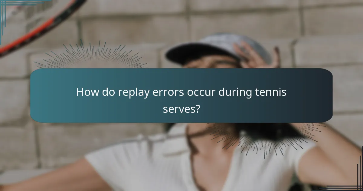 How do replay errors occur during tennis serves?