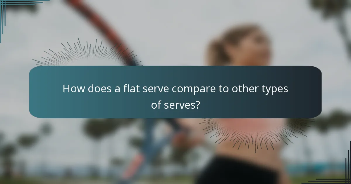 How does a flat serve compare to other types of serves?