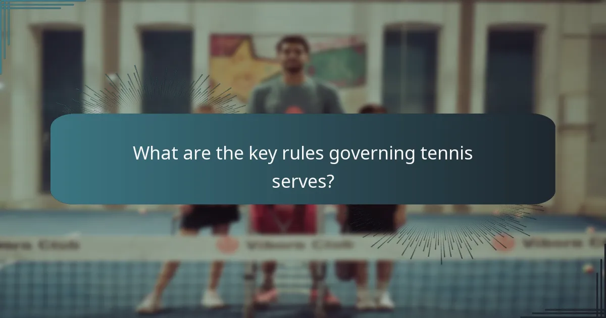 What are the key rules governing tennis serves?