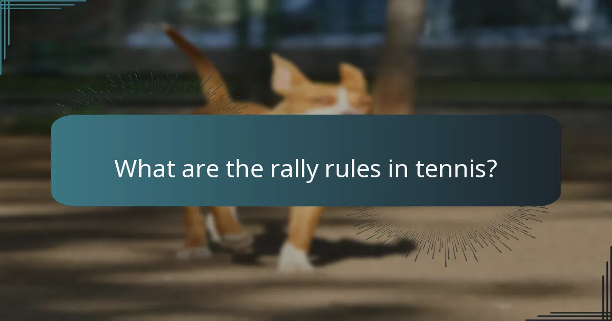 What are the rally rules in tennis?