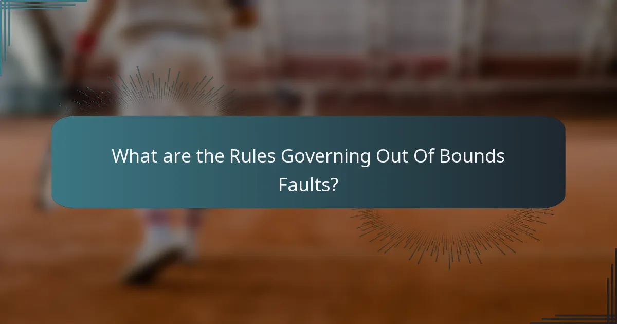 What are the Rules Governing Out Of Bounds Faults?