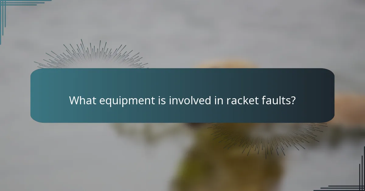 What equipment is involved in racket faults?