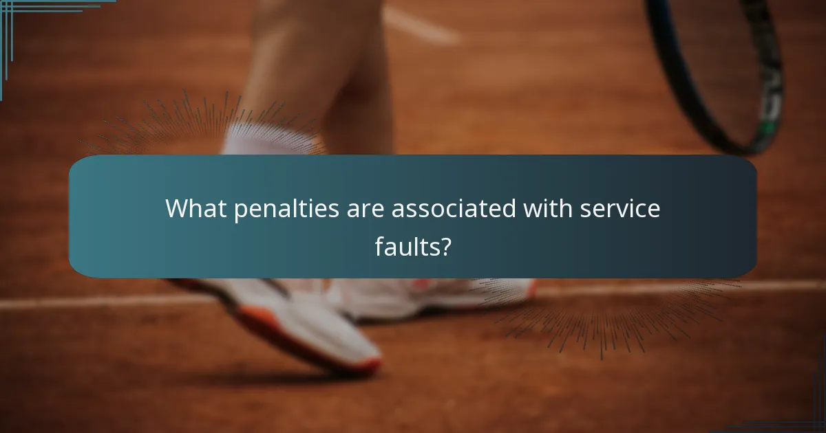 What penalties are associated with service faults?