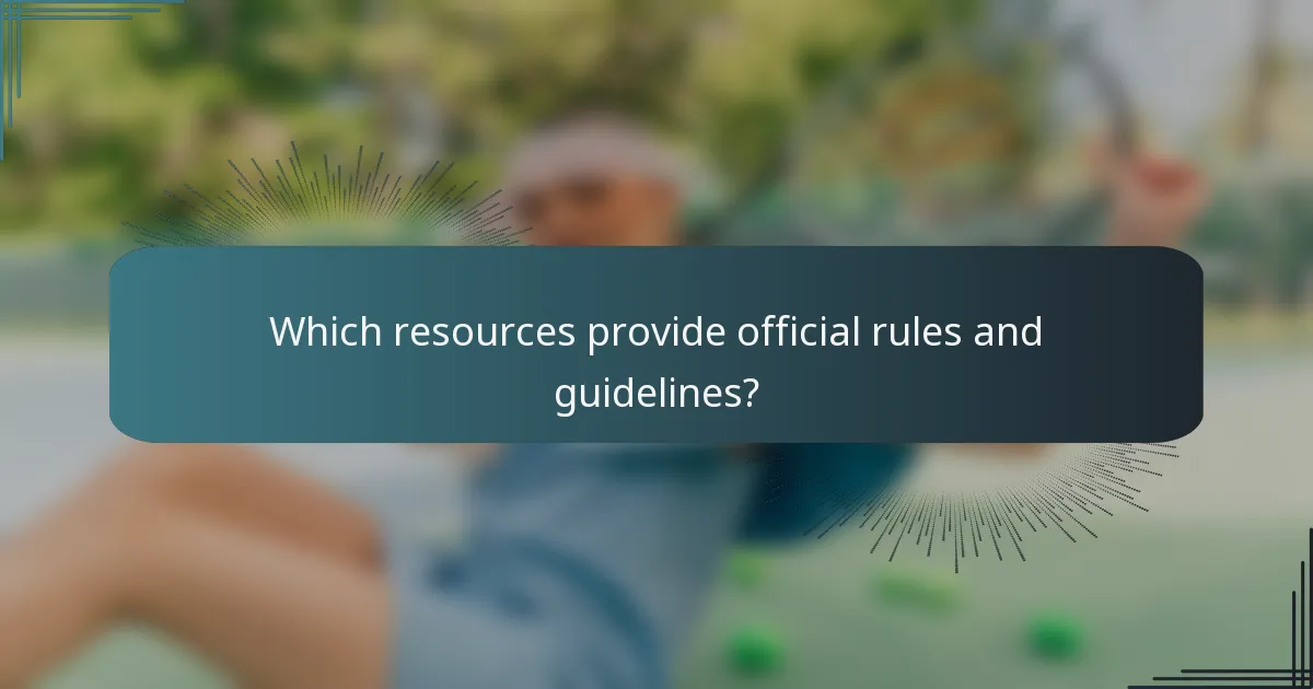 Which resources provide official rules and guidelines?