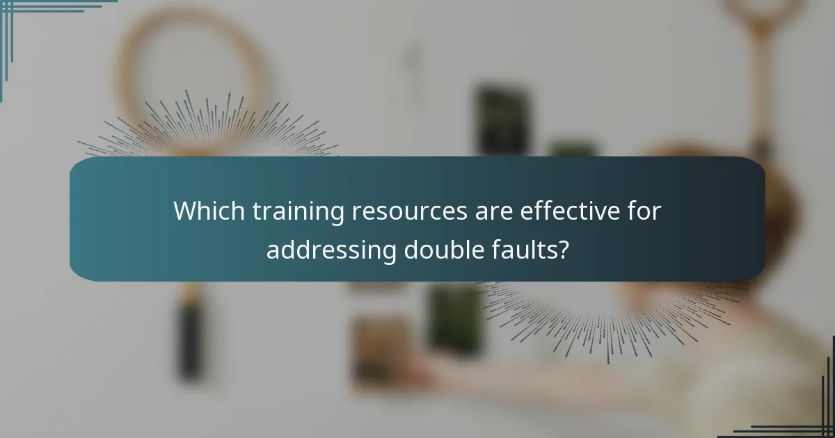 Which training resources are effective for addressing double faults?